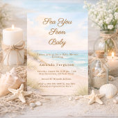 Invitation À la mer bientôt Bébé de la Plage Shower