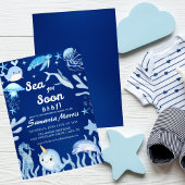 Invitation À la mer bientôt Bébé Marin est en route Bébé