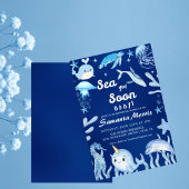 Invitation À la mer bientôt Bébé Marin est en route Bébé