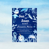 Invitation À la mer bientôt Bébé Marin est en route Bébé