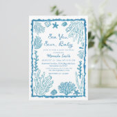 Invitation À la mer bientôt Shower pour bébé côtier (Debout devant)