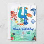 Invitation à la mer pour le 4e anniversaire (Devant)