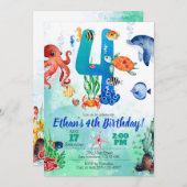 Invitation à la mer pour le 4e anniversaire (Devant / Derrière)