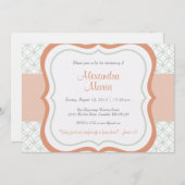 Invitation à la mode de baptême de dévouement de (Devant / Derrière)