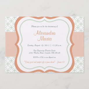 Invitation à la mode de baptême de dévouement de
