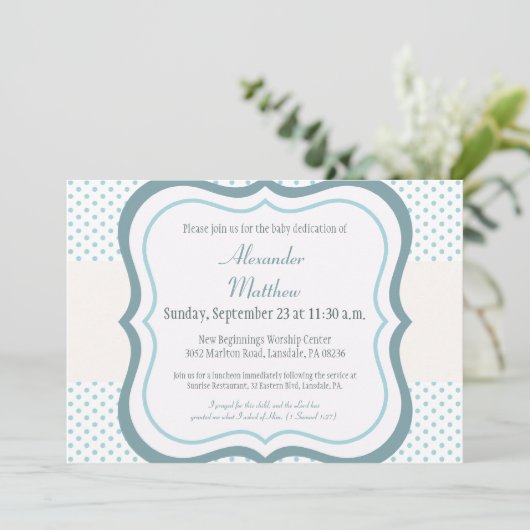 Invitation à la mode de baptême de dévouement de (Debout devant)