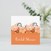 Invitation à la mode de Fête de la mariée - fleurs (Debout devant)