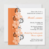 Invitation à la mode de Fête de la mariée - fleurs (Dos)