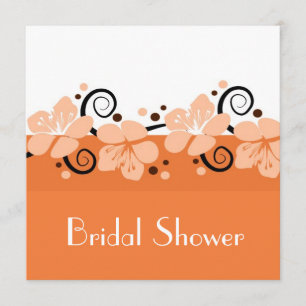 Invitation à la mode de Fête de la mariée - fleurs