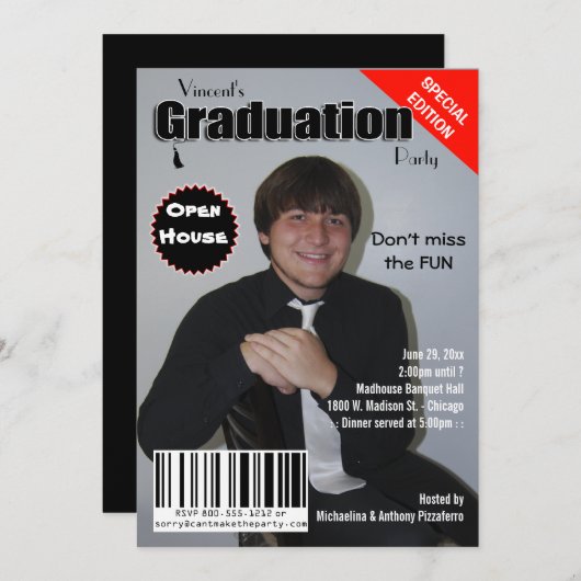 Invitation à la mode de fête de remise des (Devant / Derrière)