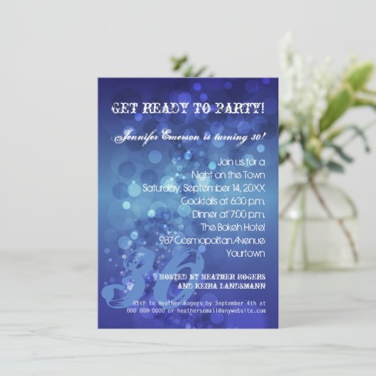 Invitation à la mode de partie de Bokeh (Debout devant)