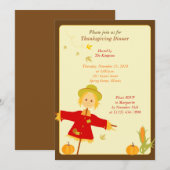 Invitation à la moisson d'automne de Thanksgiving (Devant / Derrière)