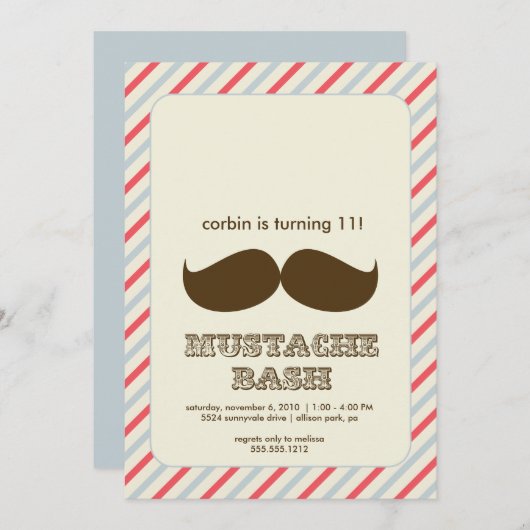 invitation à la moustache bash (Devant / Derrière)