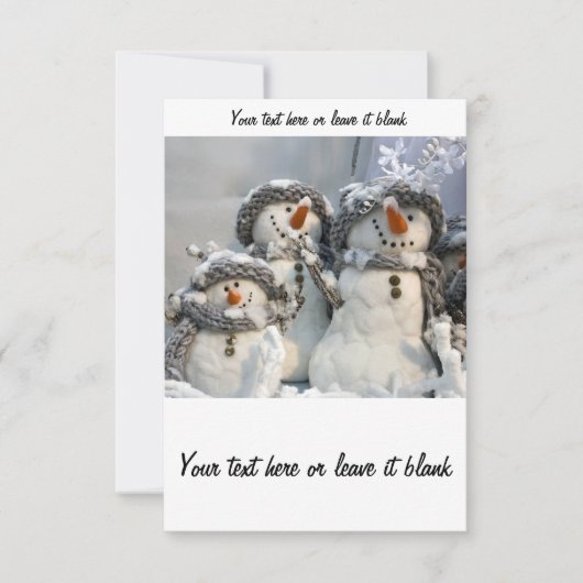 Invitation à la neige de Noël (Devant)