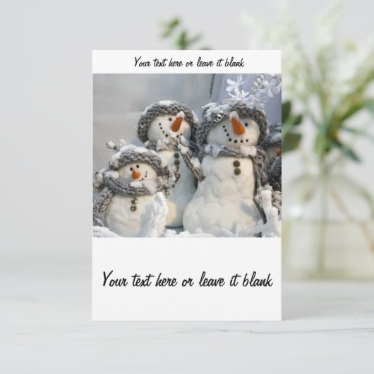 Invitation à la neige de Noël (Debout devant)