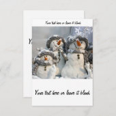 Invitation à la neige de Noël (Devant / Derrière)