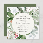 Invitation à la neige et à la douche nuptiale À fe (Devant / Derrière)