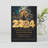Invitation À la nouvelle année | Champagne pétillant (Debout devant)