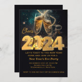 Invitation À la nouvelle année | Champagne pétillant (Devant / Derrière)