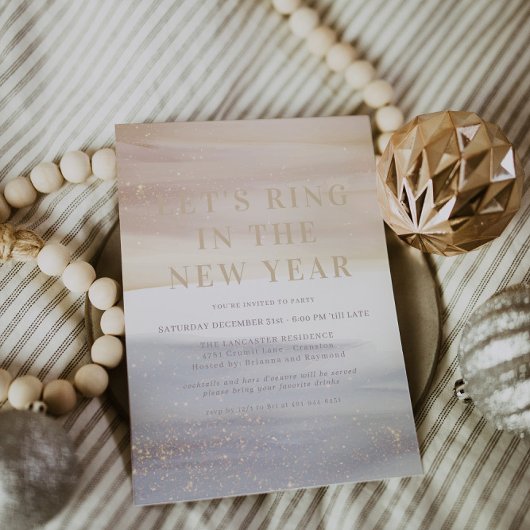 Invitation À la nouvelle année | Champagne pétillant