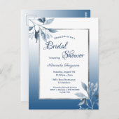 Invitation à la nuptiale classique de bleu botaniq (Devant / Derrière)