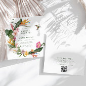 Invitation à la nuptiale de couronnes florales tro