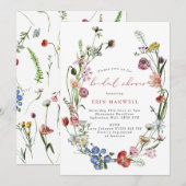 Invitation à la nuptiale de germe de fleurs hollan (Devant / Derrière)