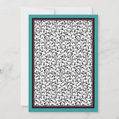 Invitation à la nuptiale de la marée turquoise ros (Dos)