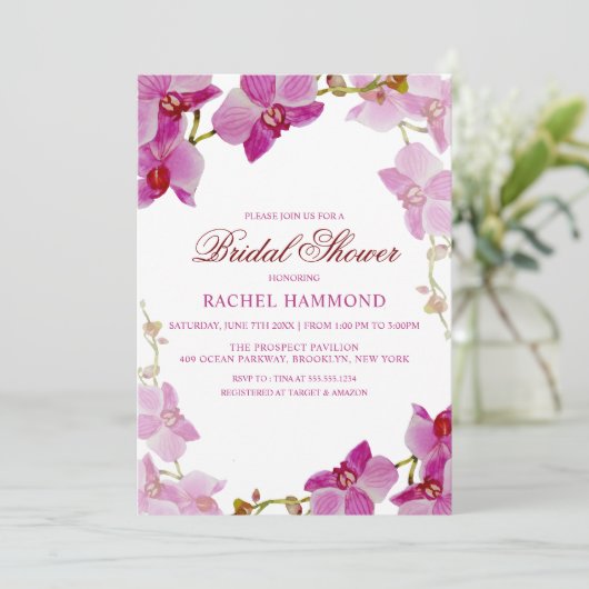 Invitation à la nuptiale de l'orchidée tropicale (Debout devant)