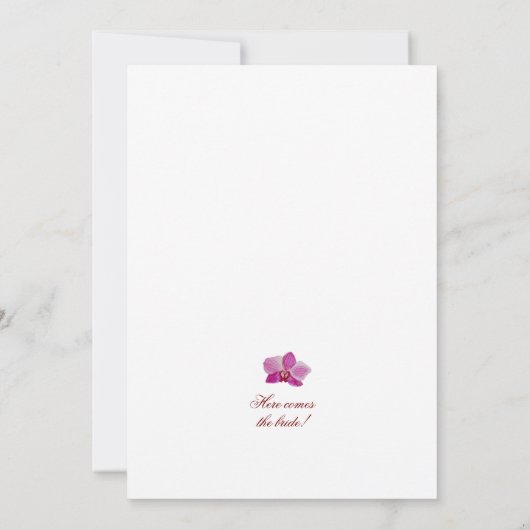 Invitation à la nuptiale de l'orchidée tropicale (Dos)