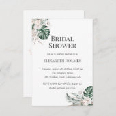 Invitation à la nuptiale de Monstera, orchidée tro (Devant / Derrière)