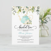 Invitation à la nuptiale de thé - Bleu (Debout devant)