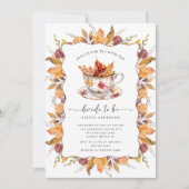 Invitation à la nuptiale de thé d'automne (Devant)