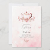 Invitation à la nuptiale de thé floral (Devant)