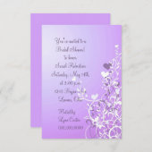 Invitation à la nuptiale d'une douche de coeur flo (Devant / Derrière)