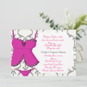 Invitation à la nuptiale d'une douche de lingerie  (Debout devant)