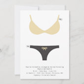 Invitation à la nuptiale et à la douche de Lingeri (Devant)