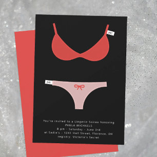 Invitation à la nuptiale et à la douche de Lingeri