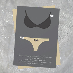 Invitation à la nuptiale et à la douche de Lingeri