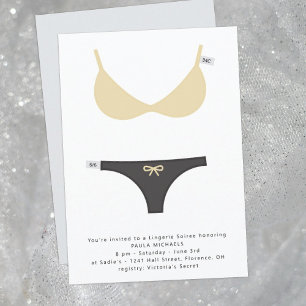 Invitation à la nuptiale et à la douche de Lingeri