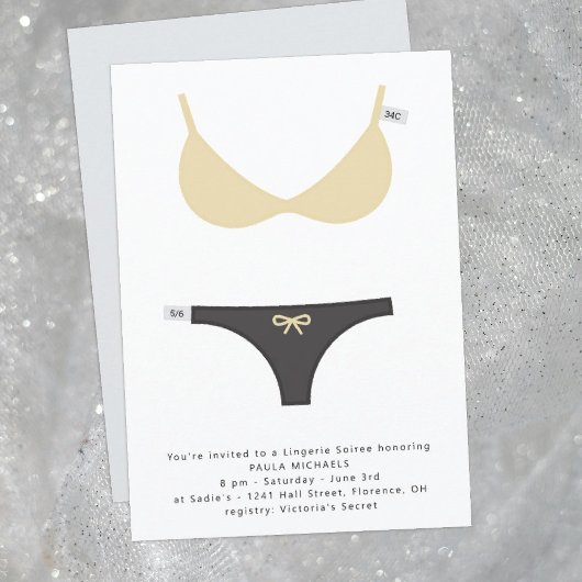 Invitation à la nuptiale et à la douche de Lingeri