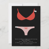 Invitation à la nuptiale et à la douche de Lingeri (Devant)