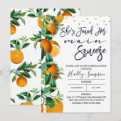 Invitation à la nuptiale Orange Main Squeeze (Devant / Derrière)