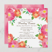 Invitation à la nuptiale ou au Baby shower de la f (Devant / Derrière)