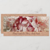 Invitation à la nuptiale Victorian Pink (Devant / Derrière)