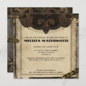 Invitation à la nuptiale Victorian Steampunk (Devant / Derrière)