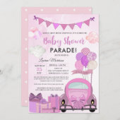 Invitation À La Parade Du Baby shower (Devant / Derrière)