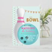 Invitation à la partie de bowling Gold parties sci (Debout devant)