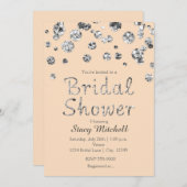 Invitation à la Parties scintillant nuptiale de pê (Devant / Derrière)