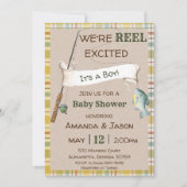 Invitation à la pêche Boy Baby shower Invitation (Devant)